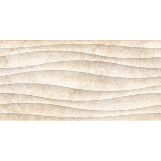 TEXEL WAVE BEIGE 30x60 μπεζ πλακάκι τοίχου με ανάγλυφο wave stone look
